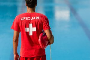 lifeguard at a public pool